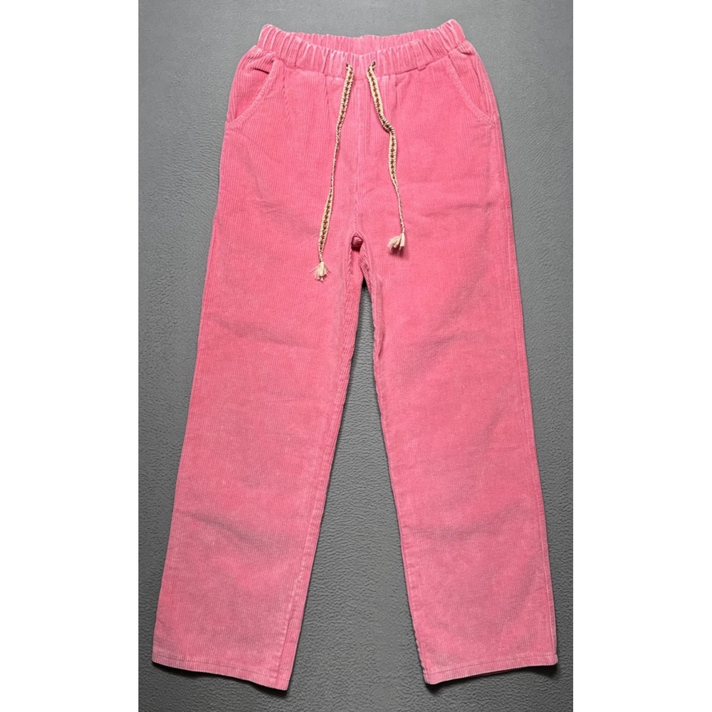 POL Corduroy Pants Womens Sz Small 26x29 Pink Barbie Pull on Straight High Rise